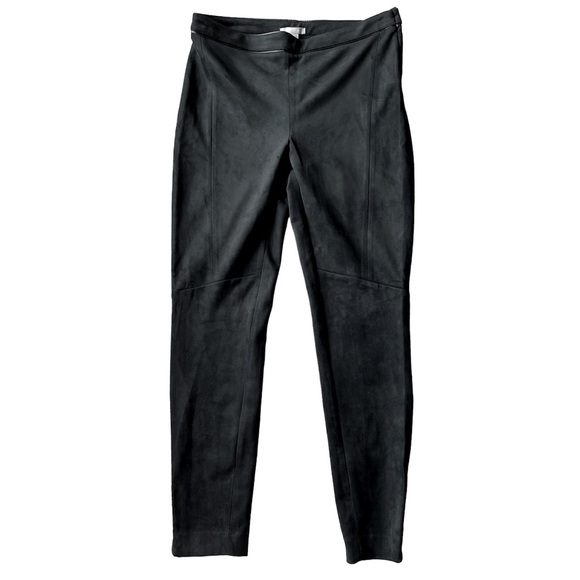 H&M Faux Suede Stretch Pants, With Waist Piping Detail & Ankle Zippers - Picture 2 of 11